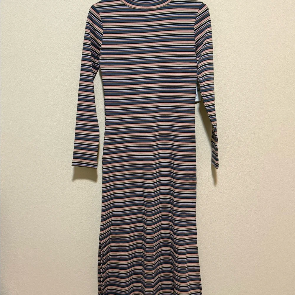 Able Multicolor Striped Long Sleeve Dress - Picture 4 of 8